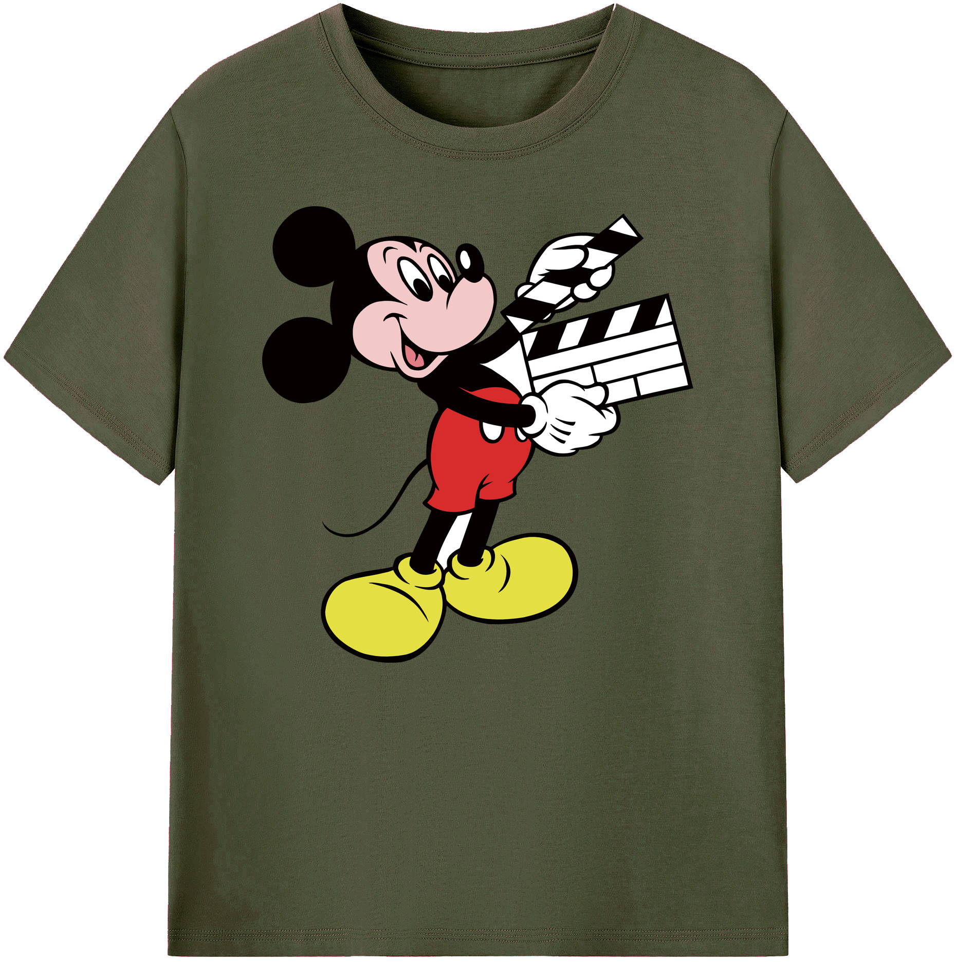 ミッキーマウス Mickey Mouse 綿100％ メンズ半袖Tシャツ｜肌触りやわらか＆通気性
